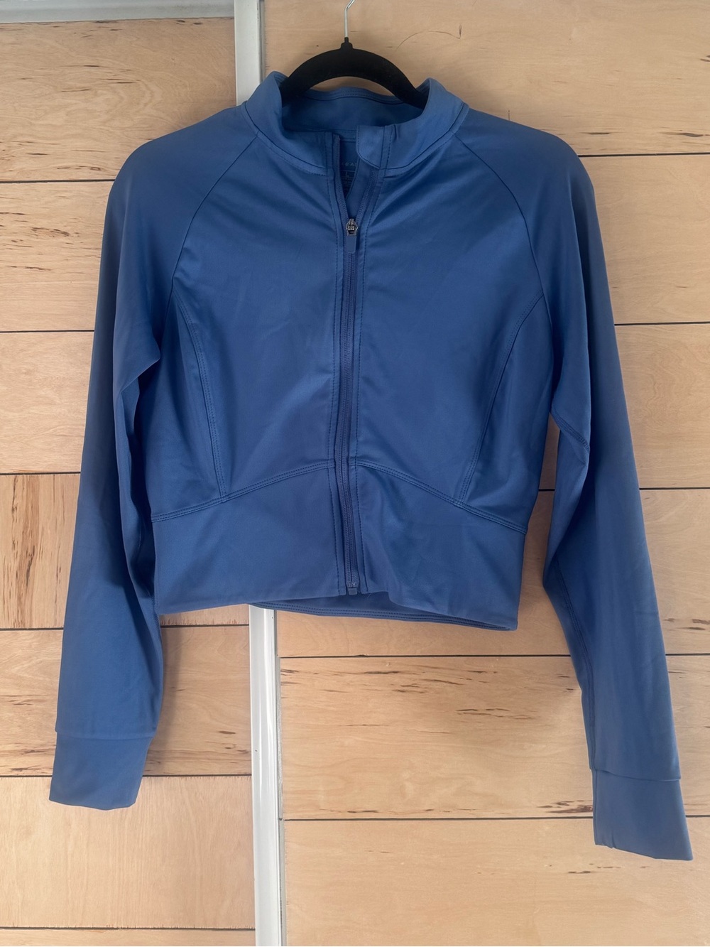 Women’s Blue Zip-Up Crop Jacket